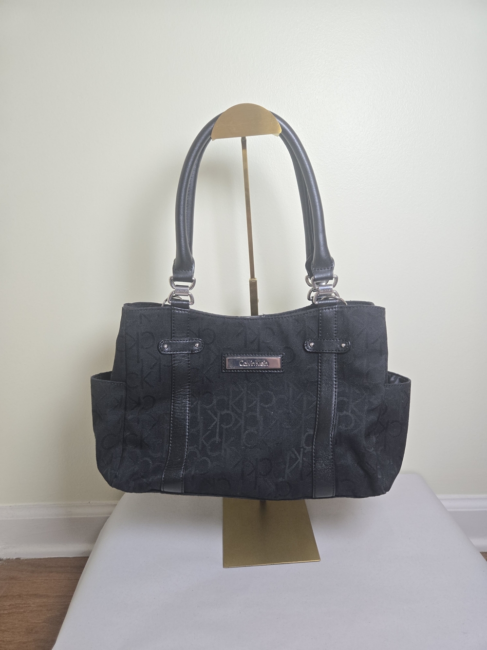 Calvin Klein Black Signature Tote Bag